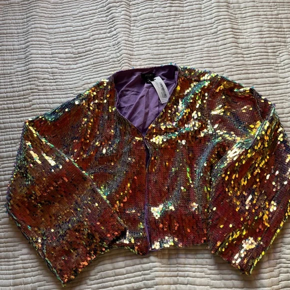 Iridescent Sequin Jacket - Picture 5 of 6
